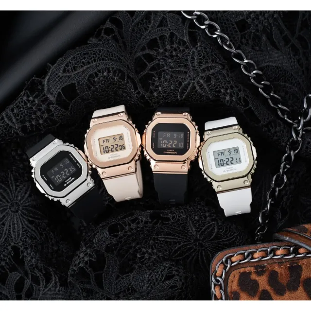 【CASIO 卡西歐】玫金調方形G-SHOCK WOMEN系列(GM-S5600PG-1)