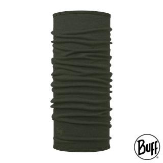 【BUFF】保暖織色 250 gsm美麗諾羊毛頭巾-橄欖綠(頭巾/圍巾/領巾)