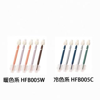 【正韓 hibee】極柔細水壺/杯子/保溫瓶/奶瓶雙面萬用海綿刷5入組 雙頭雲朵海綿刷+海綿隙縫刷(HFB005)