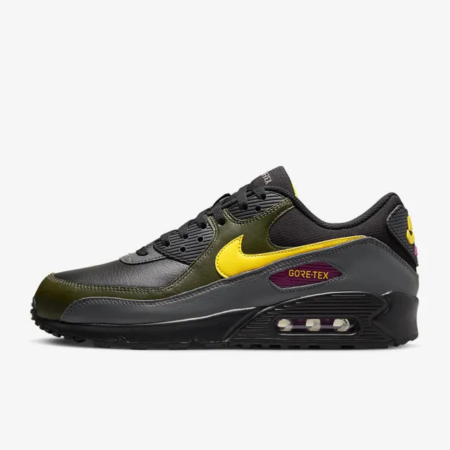 NIKE 耐吉 休閒鞋 運動鞋 防潑水 AIR MAX 90 GORETEX 男鞋 黑綠(DJ9779001)