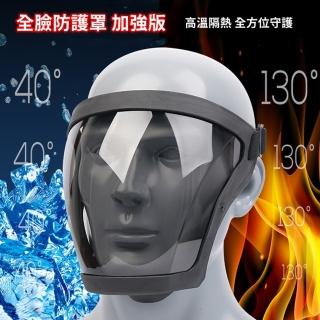 【豪麥源】全臉防護罩(黑框透明款 大鏡面防濺面罩 防疫護目鏡 防霧 保護隔離罩 防風沙防口水)