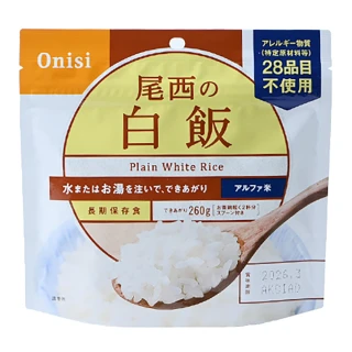【日本尾西Onisi】即食沖泡白飯100g(沖泡飯系列)