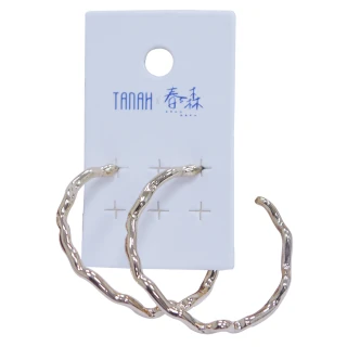 【TANAH】復古時尚 C型環 金邊款 耳針款 耳環(DE021)