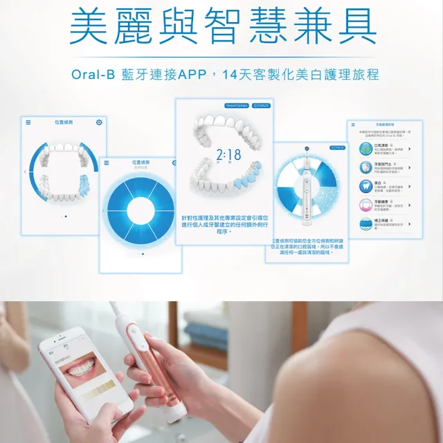 【德國百靈Oral-B-】Genius9000 3D智慧追蹤電動牙刷-玫瑰金
