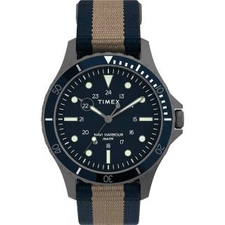 【TIMEX】天美時 風格系列 經典手錶 藍x棕褐x黑 TXTW2U90100