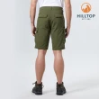 【Hilltop 山頂鳥】Mt.Mitake Cargo 男款超潑水抗UV口袋機能短褲 PS09XM79 綠