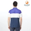 【Hilltop 山頂鳥】Golf-Pro Polygiene 男款抗菌吸濕快乾撞色條紋 POLO衫 PS14XMJ5 藍