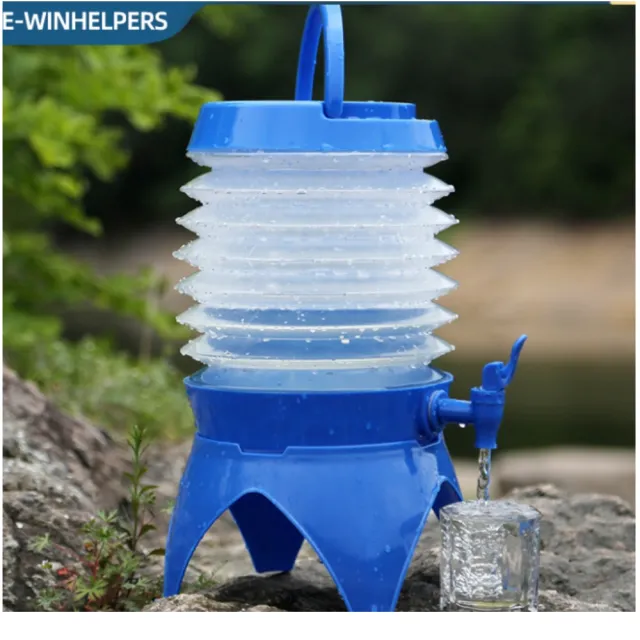 【May Shop】可折疊含底座露營飲水器 戶外居家飲水器 啤酒桶