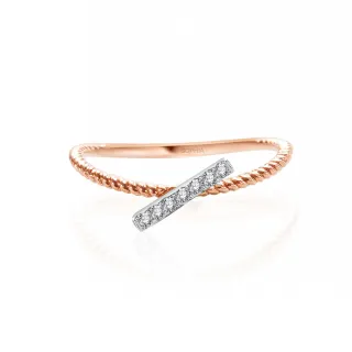 【蘇菲亞珠寶】14K金 時光造型 雙色 鑽石戒指