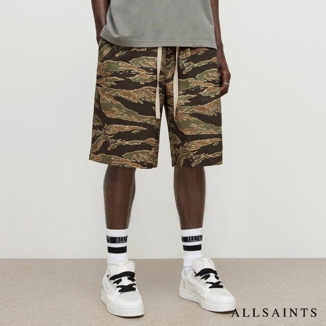 【ALLSAINTS】CASPER 寬鬆輕質純棉迷彩印花抽繩短褲 MT122W(直筒版型)