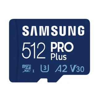 【SAMSUNG 三星】PRO Plus microSDXC 512GB 160MB/s記憶卡(平行輸入)