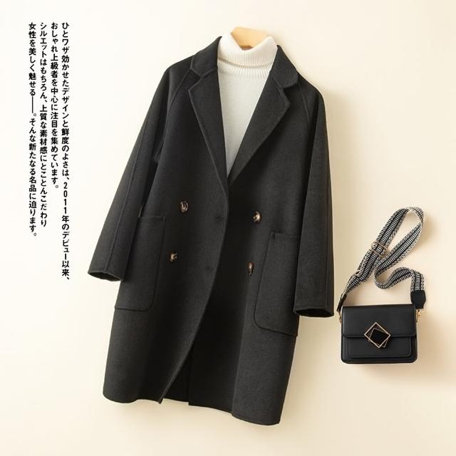【巴黎精品】現貨+預購 真 100%羊毛大衣 毛呢外套(保暖長版日韓休閒西裝領女外套5色p1ag66)