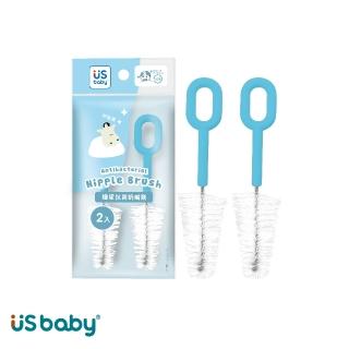 【US BABY 優生】抗菌奶嘴刷2入-皇帝企鵝