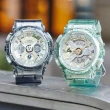 【CASIO 卡西歐】G-SHOCK 金屬光澤半透明時尚雙顯錶-綠(GMA-S110GS-3A)
