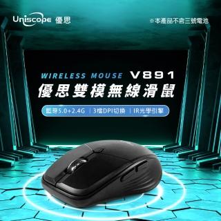 【Uniscope 優思】藍芽無線雙模靜音滑鼠(V891)