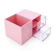 【小禮堂】美樂蒂 塑膠筆桶附抽屜收納盒 - 粉霧色文具(平輸品)