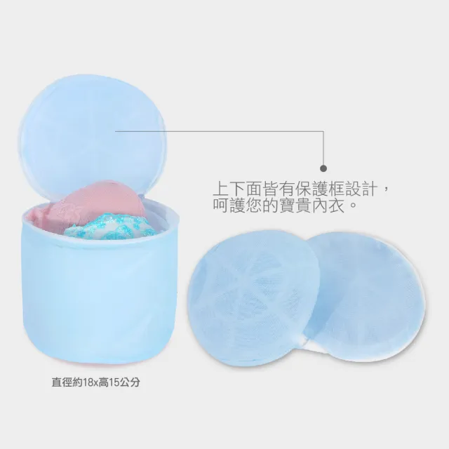 【AXIS 艾克思】台灣製天藍色細密網洗衣袋.內衣清洗袋(10件組合包)