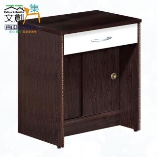 【文創集】南亞塑鋼 桑尼多彩2.3尺單抽下推門塑鋼書桌(二色可選)