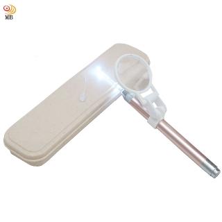 【月陽】鋁鎂合金發光LED耳勺帶放大鏡雙頭軟耳扒可當手電筒(XY4098A)