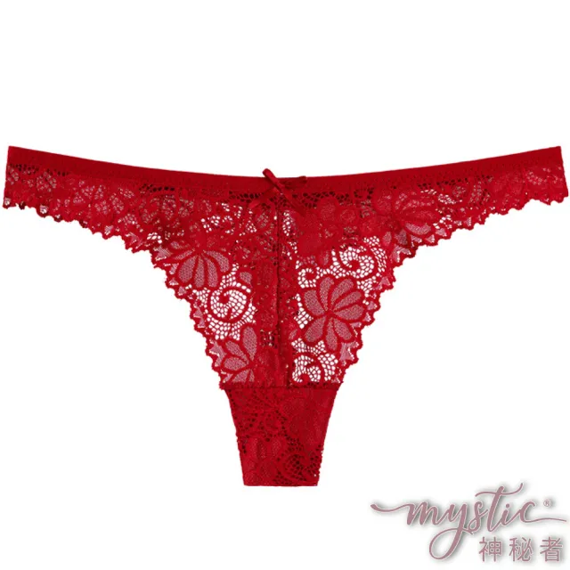 【TING BRA 婷姐內衣】女內褲5入組 蕾絲花紋蝴蝶結丁字內褲(5色各一)