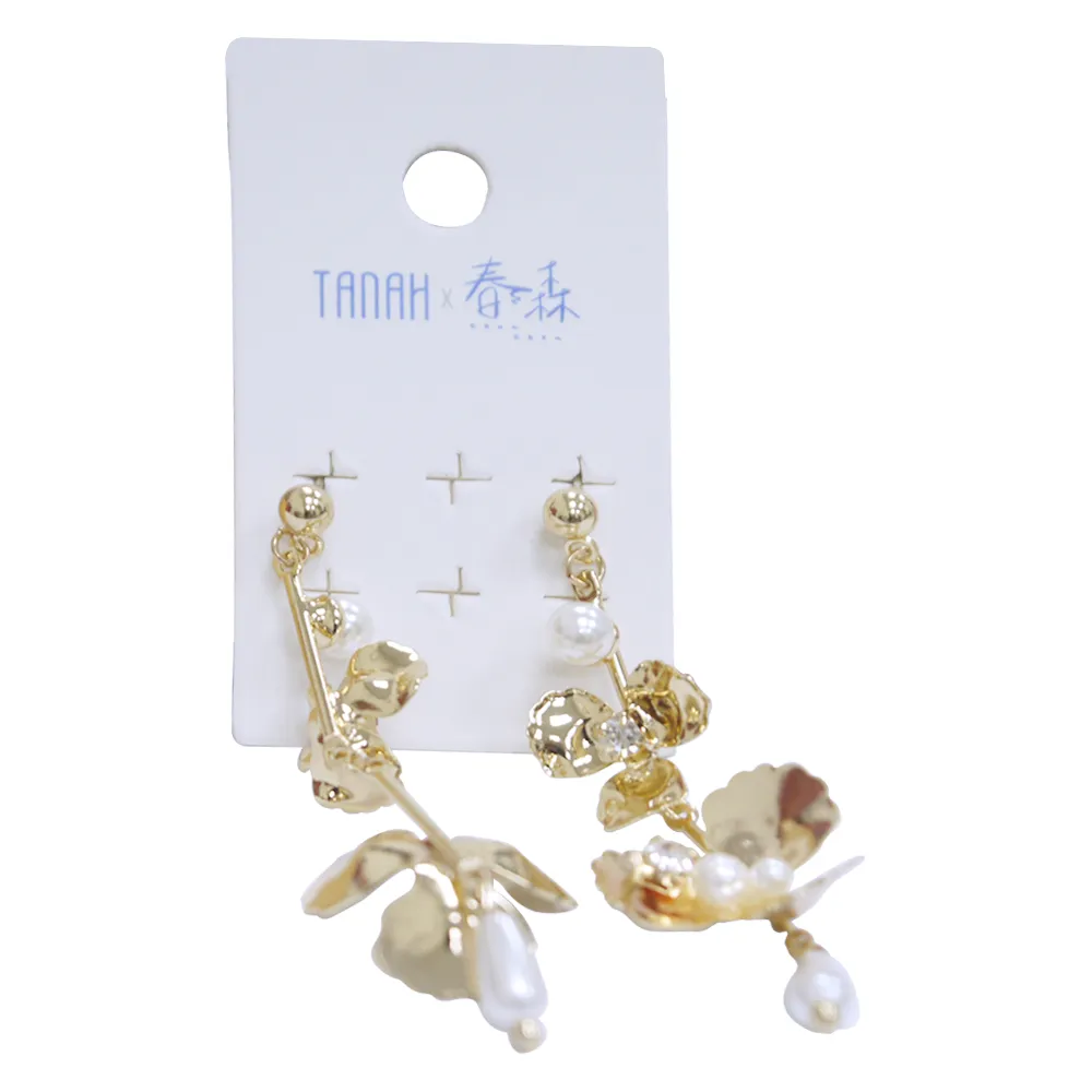 【TANAH】復古時尚 垂飾款 耳針款/耳夾款 耳環(DE029)