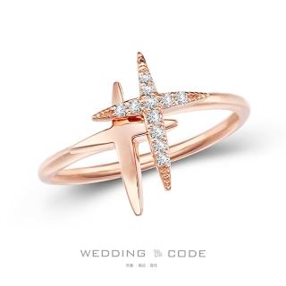 【WEDDING CODE】14K金 8分鑽石線戒 3732玫(天然鑽石 母親節 現貨)