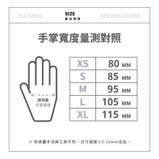 【BioCover保盾】無粉塑膠檢診手套-加長型PVC手套-大號L-100隻/盒(手套、拋棄式、一次性)