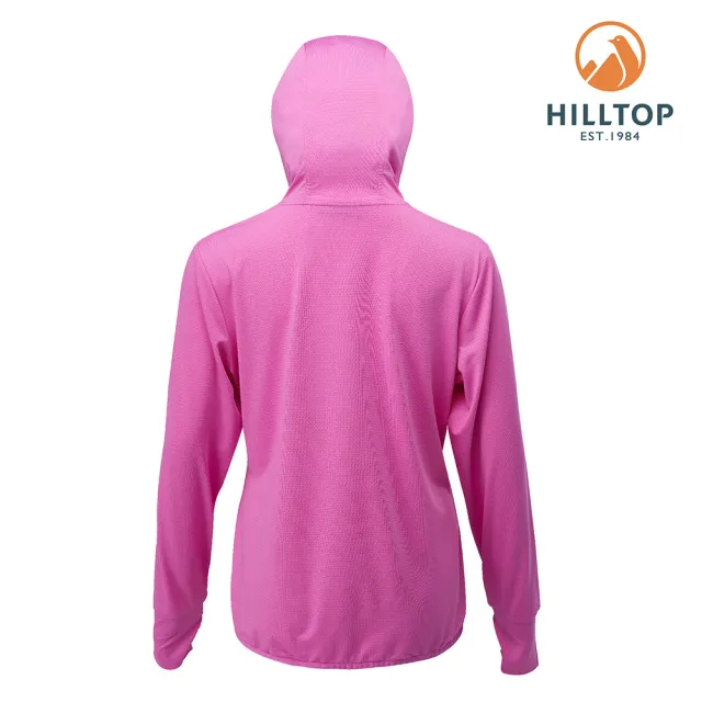 【Hilltop 山頂鳥】女款防曬抗UV吸濕快乾彈性連帽外套PS02XFE9紫