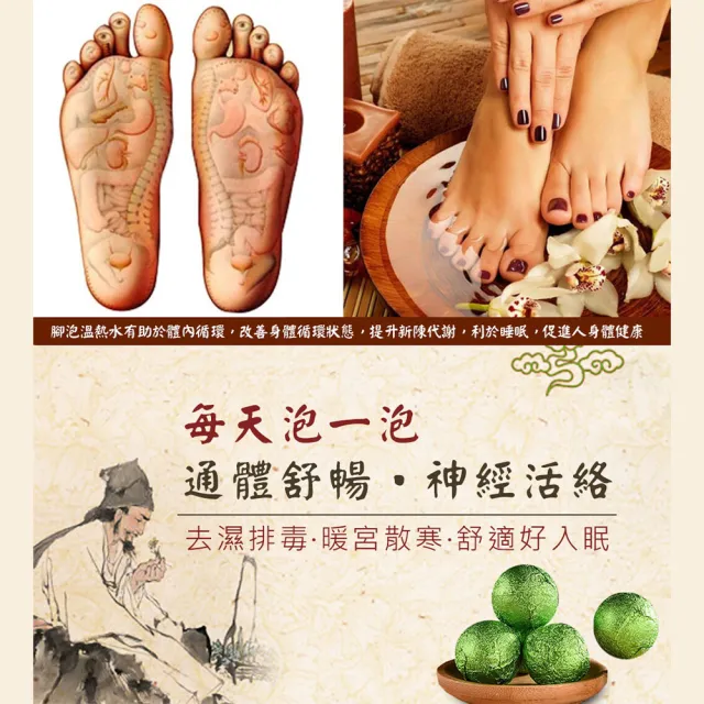 【KCS 嚴選】天然草本足浴球30g-12入超值組(足浴丸/泡澡/泡腳包/去濕/足浴包/泡腳袋/艾草足浴)