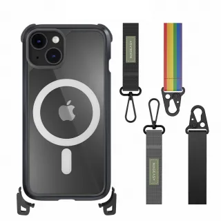 【MAGEASY】iPhone 14 Plus 6.7吋 Odyssey+ M 超軍規防摔磁吸掛繩手機殼(支援蘋果MagSafe功能)