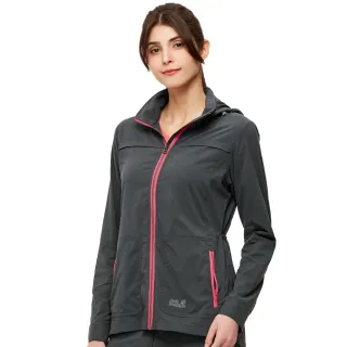 【Jack wolfskin 飛狼】女 Supplex 輕量遮陽外套 抗UV外套(深灰)