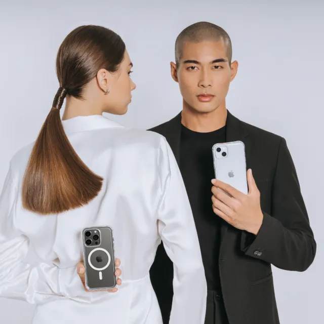 【MAGEASY】iPhone 14 Pro Max 6.7吋 ATOMS 超軍規防摔透明手機殼(吸震升級)