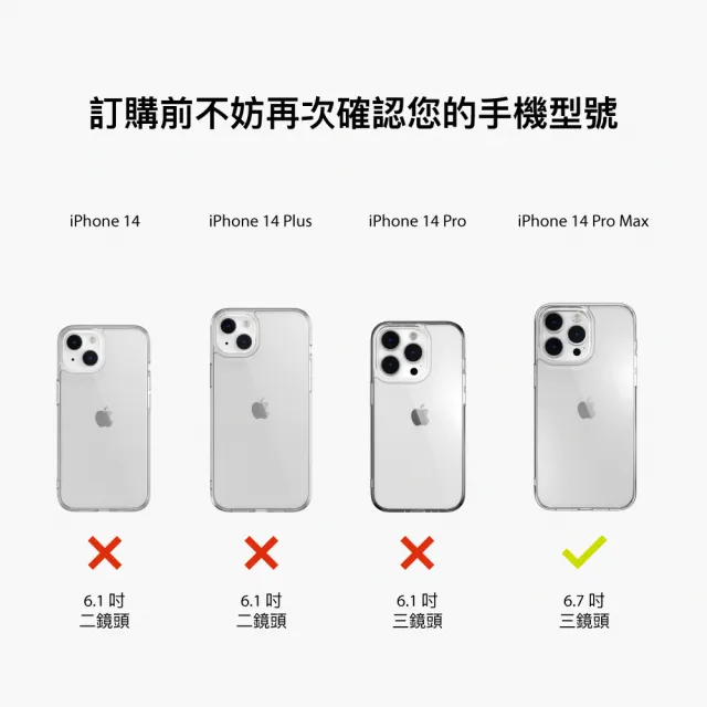 【MAGEASY】iPhone 14 Pro Max 6.7吋 ATOMS 超軍規防摔透明手機殼(吸震升級)