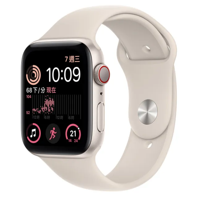 Apple 蘋果】S 級福利品Apple Watch SE2 LTE 44mm 鋁金屬錶殼搭配運動