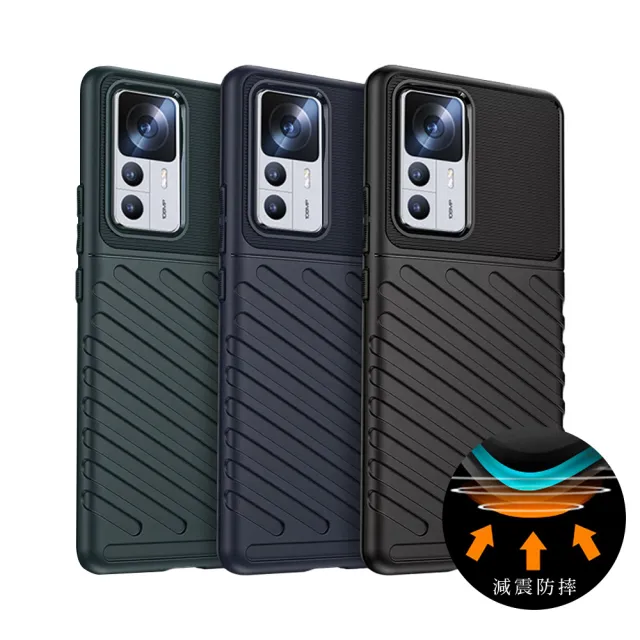 【RUGGED SHIELD 雷霆系列】小米 Xiaomi 12T/12T Pro 軍工氣墊減震防摔手機殼