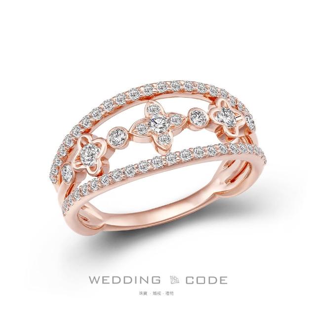 【WEDDING CODE】14K金 70分鑽石線戒 4078玫(天然鑽石 母親節 現貨)