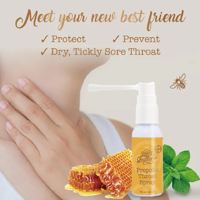 即期品【壽滿趣】Bees Brilliance紐西蘭麥蘆卡蜂膠噴液/噴劑(30ml)
