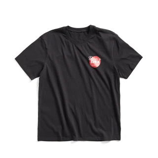 【EDWIN】男裝 網路獨家↘圓標LOGO短袖T恤(黑色)