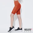 【Mollifix 瑪莉菲絲】高彈力訓練五分褲、瑜珈服、Legging(鐵鏽橘)