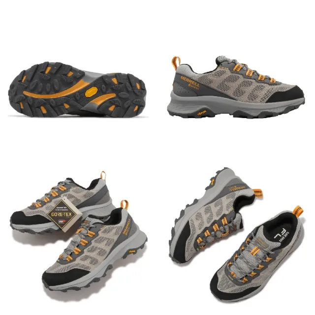 【MERRELL】戶外鞋 Moab Speed XTR GTX 女鞋 灰咖 防水 襪套式 低筒 輕量 登山 運動鞋(ML066958)