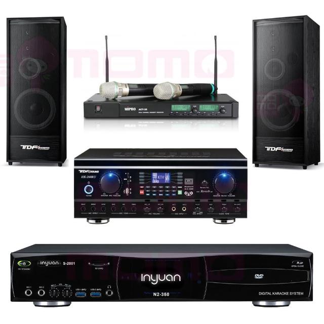 【音圓】S-2001 N2-350+TDF HK-260RU+ACT-35B+K-124(點歌機4TB+擴大機+無線麥克風+喇叭)