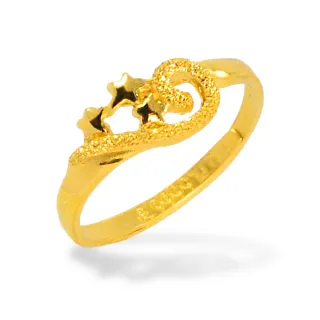 【福西珠寶】9999黃金戒指 流星雨戒指 可當尾戒(金重0.49錢+-0.03錢)