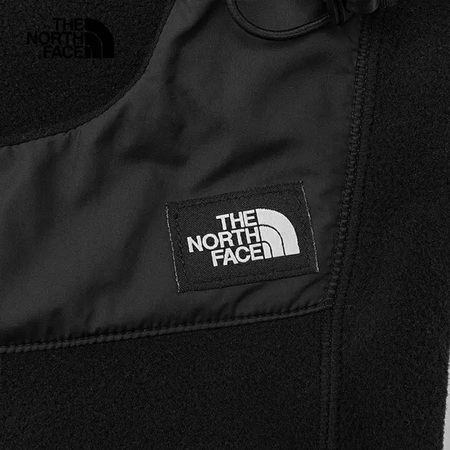 【The North Face 官方旗艦】北面男女款黑色保暖可調節防護抓絨頭套｜7RIGJK3