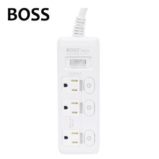 【BOSS】按壓式4開3插3P高溫斷電延長線 1.8米