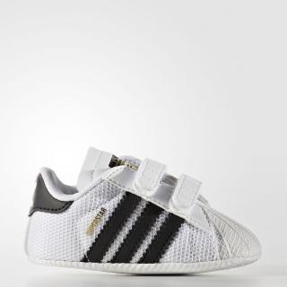 【adidas 愛迪達】Superstar CRIB 小童鞋 運動 休閒 經典 白 黑 愛迪達(S79916)