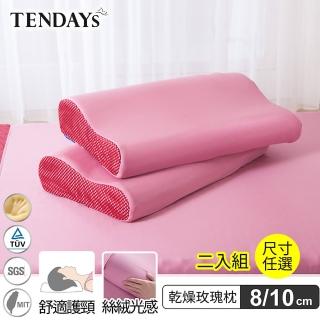 【TENDAYS】玩色柔眠記憶枕2入組不含贈(乾燥玫瑰 8/10cm任選)