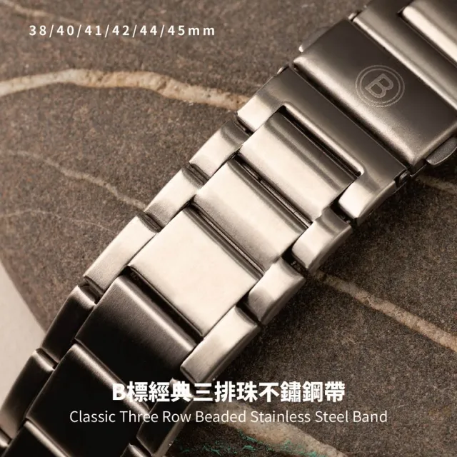 【ALL TIME 完全計時】B-貝克里不鏽鋼錶帶 Apple Watch通用錶帶