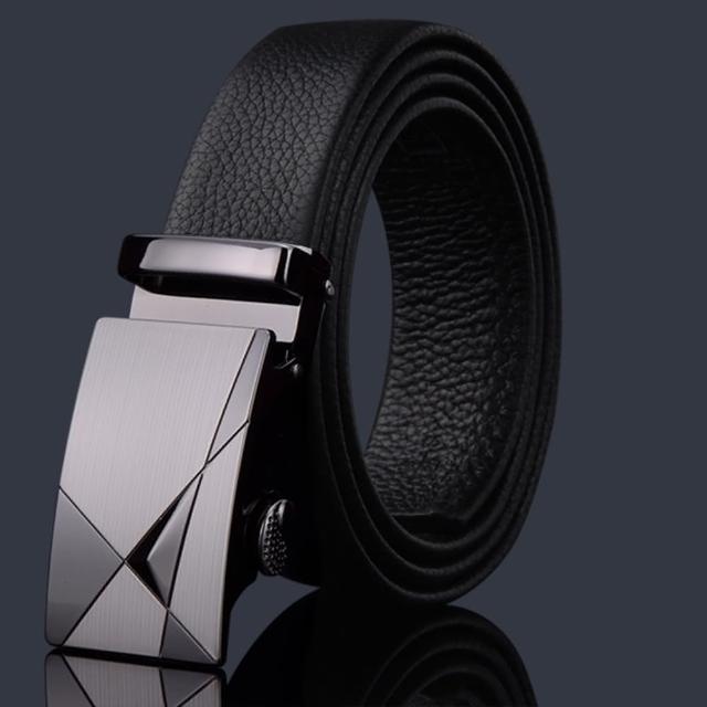 【巴黎精品】現貨+預購 皮帶真皮腰帶(無孔牛皮自動扣頭男配件40款p1am12)