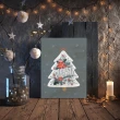 【菠蘿選畫所】凝聚人心的聖誕樹-50x70cm(白雪聖誕樹裝飾畫/小孩房掛畫/暖心送禮)