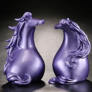 【Gallery Chuan 筌美術】天生一對-紫 Ideal(十二生肖 馬 送禮 藝品 藝術禮品)